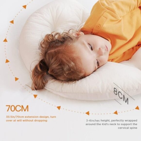 NEW CHOC CHICK MOON SHAPE KIDS BODY PILLOW TRAVEL NAPTIME VACATION - Picture 2 of 10